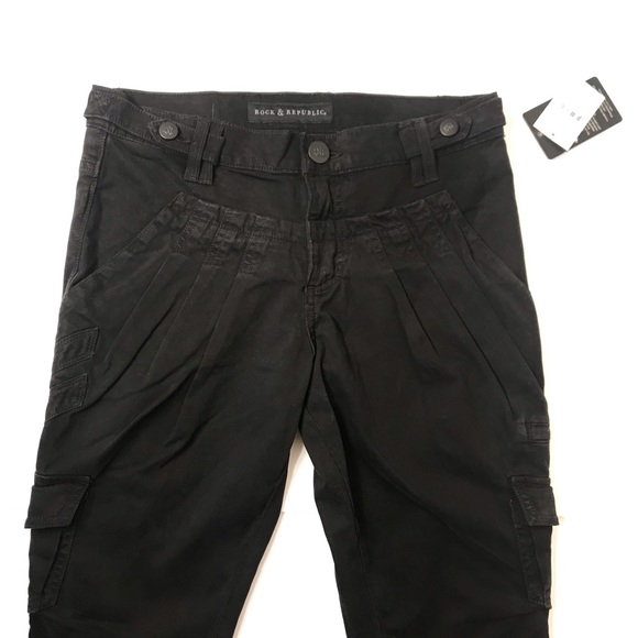 Rock & Republic Danika NWT Black Slouchy Jeans - Picture 2 of 6